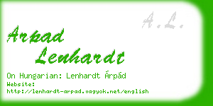 arpad lenhardt business card