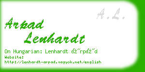 arpad lenhardt business card